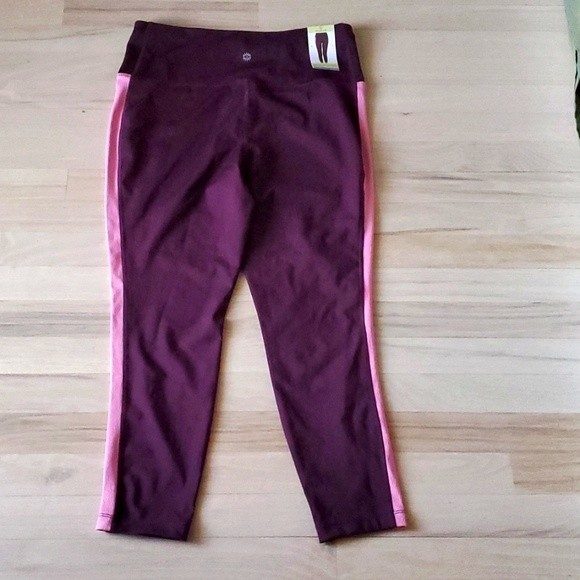 NWT Tangerine Womens 7/8 High Waist Active Rib Legging Tight Port Rose Size M - Picture 6 of 12